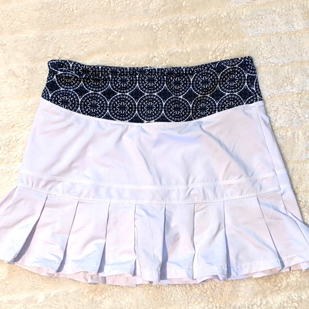 Blue and White Skort